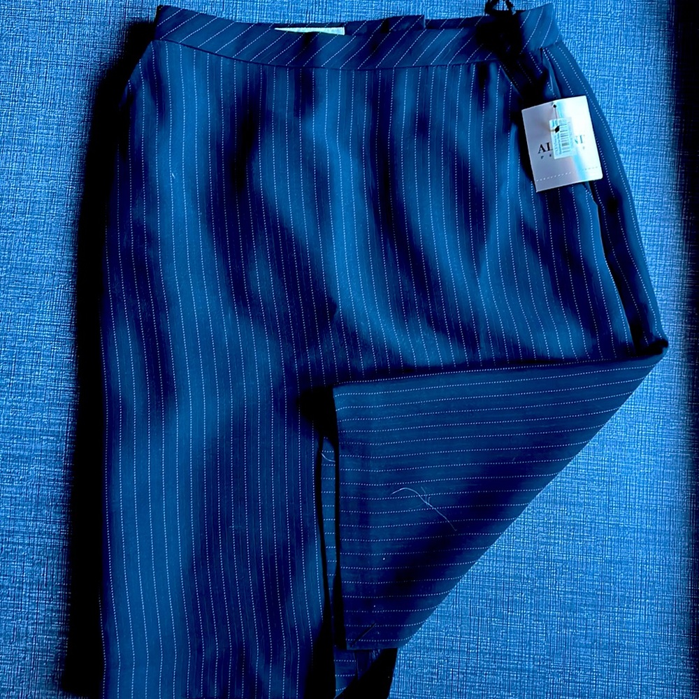 Alfani Petite Black with white stripe skirt. Brand new with tags.